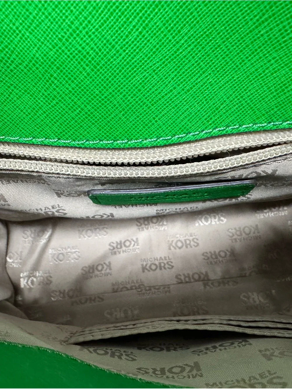 Michael Kors Kelly Green Studded Satchel